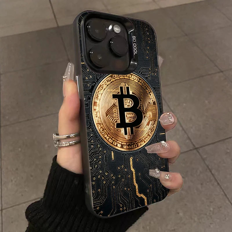Bitcoin iPhone Case for 16 15 14 13 12 11 Pro XR XS Max 7 8 Plus