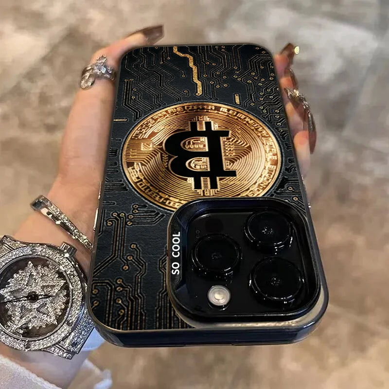 Bitcoin iPhone Case for 16 15 14 13 12 11 Pro XR XS Max 7 8 Plus