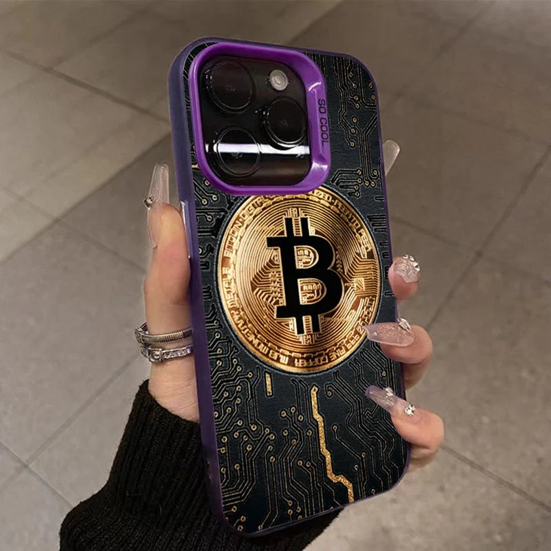 Bitcoin iPhone Case for 16 15 14 13 12 11 Pro XR XS Max 7 8 Plus