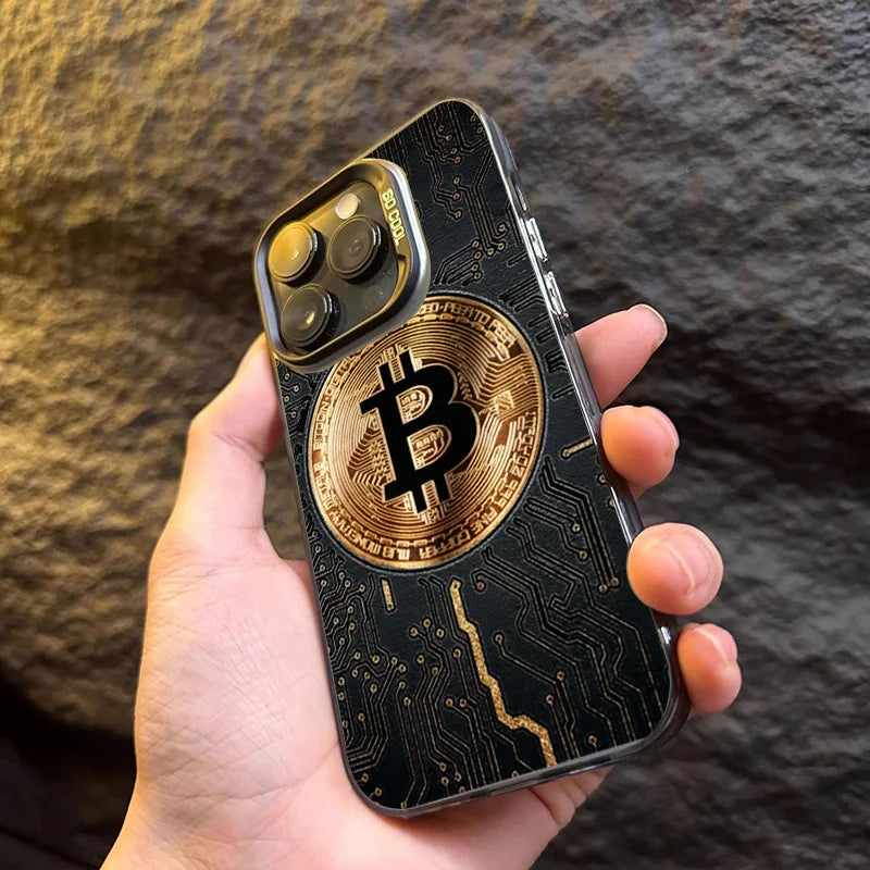 Bitcoin iPhone Case for 16 15 14 13 12 11 Pro XR XS Max 7 8 Plus