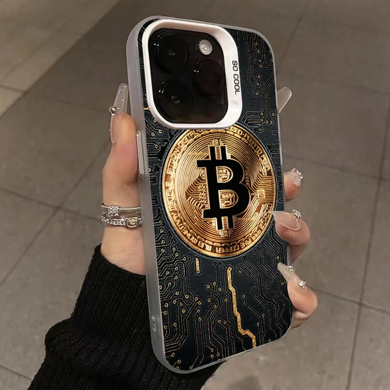 Bitcoin iPhone Case for 16 15 14 13 12 11 Pro XR XS Max 7 8 Plus